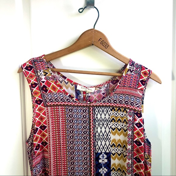 Boho Dropwaist Shift Dress with Pockets - Picture 5 of 16